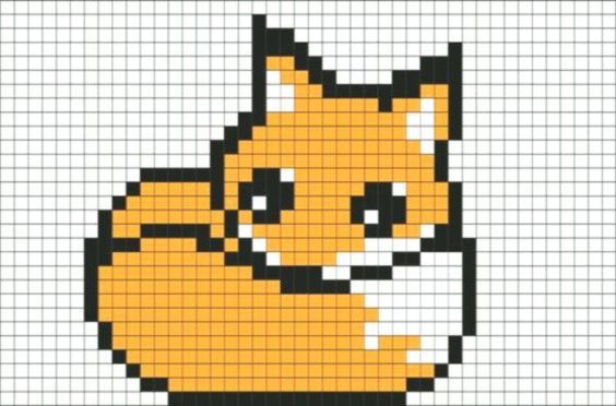 32 top idées de pixel art animaux faciles à faire 21