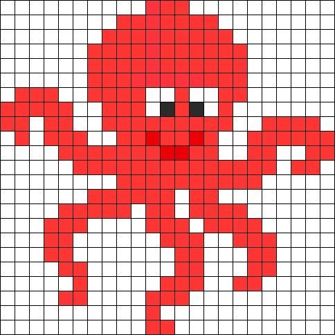 32 top idées de pixel art animaux faciles à faire 8