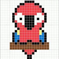 32 top idées de pixel art animaux faciles à faire 12