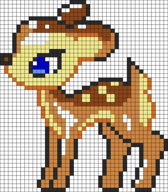 32 top idées de pixel art animaux faciles à faire 7