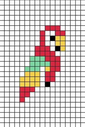 32 top idées de pixel art animaux faciles à faire 13