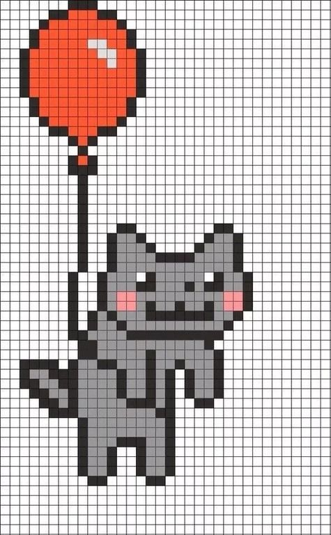 32 top idées de pixel art animaux faciles à faire 34
