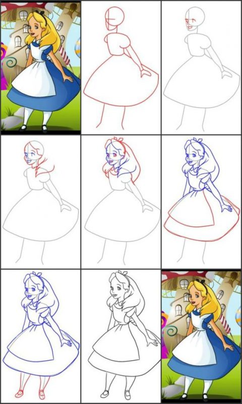 100 top idées & tutos de dessins de princesses 99