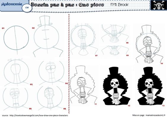 74 idées & tutos pour apprendre à dessiner One Piece 55