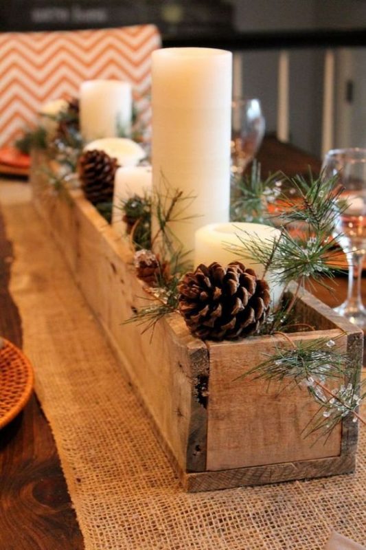 19 idées de centres de tables de Noël avec de la récup' 19