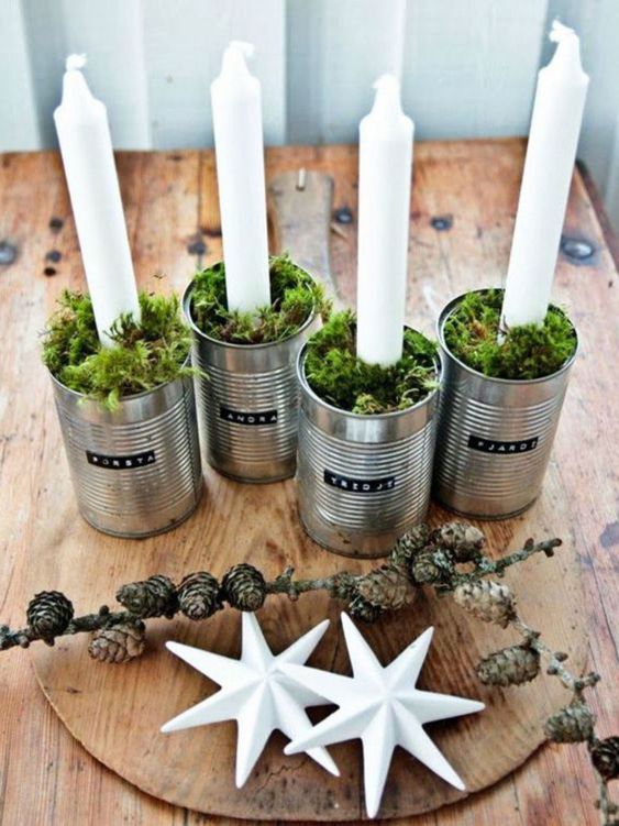 19 idées de centres de tables de Noël avec de la récup' 10 19 idées de centres de tables de Noël avec de la récup' 10