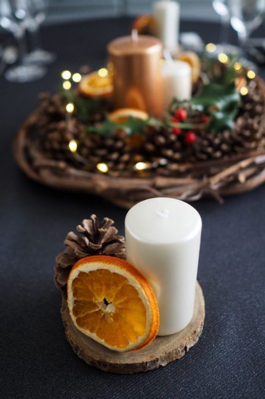 19 idées de centres de tables de Noël avec de la récup' 12