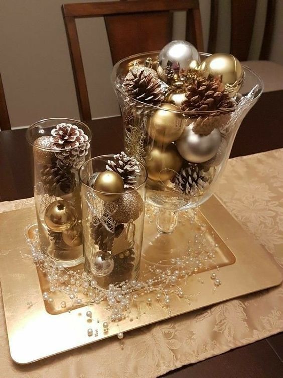26 top idées de décorations de tables de Noël en verre 20