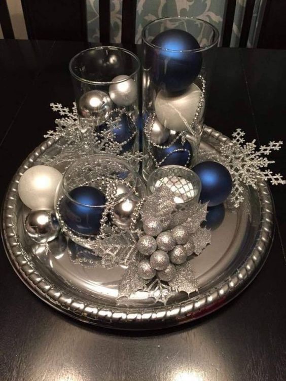 26 top idées de décorations de tables de Noël en verre 21