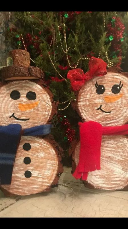 33 Décorations de Noël à faire soi-même avec des buches de bois 14 33 Décorations de Noël à faire soi-même avec des buches de bois 14