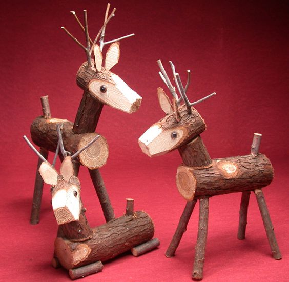 33 Décorations de Noël à faire soi-même avec des buches de bois 21 33 Décorations de Noël à faire soi-même avec des buches de bois 21