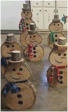 33 Décorations de Noël à faire soi-même avec des buches de bois 24 33 Décorations de Noël à faire soi-même avec des buches de bois 24
