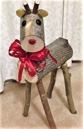 33 Décorations de Noël à faire soi-même avec des buches de bois 27 33 Décorations de Noël à faire soi-même avec des buches de bois 27