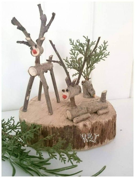 33 Décorations de Noël à faire soi-même avec des buches de bois 30 33 Décorations de Noël à faire soi-même avec des buches de bois 30