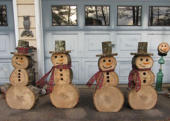 33 Décorations de Noël à faire soi-même avec des buches de bois 10 33 Décorations de Noël à faire soi-même avec des buches de bois 10