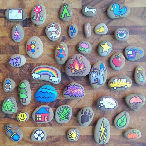 33 idées avec des pierres peintes pour embellir le jardin 18