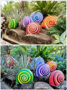33 idées avec des pierres peintes pour embellir le jardin 10