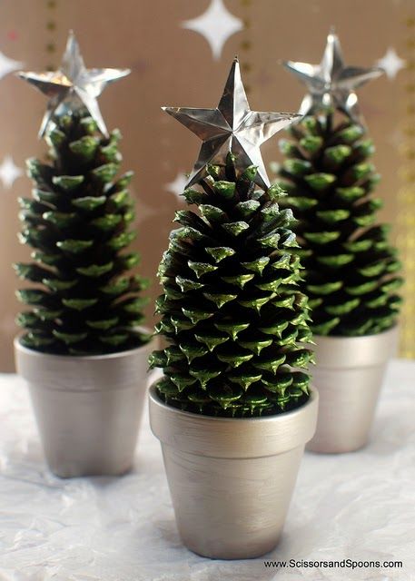 72 Décorations de Noël à Faire Soi-Même Avec Des Pommes de Pins 23