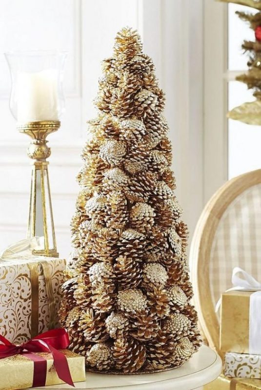 72 Décorations de Noël à Faire Soi-Même Avec Des Pommes de Pins 27