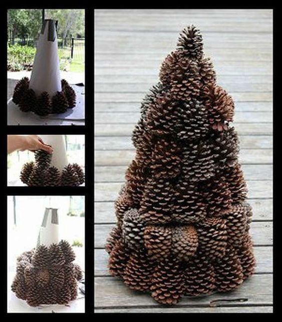 72 Décorations de Noël à Faire Soi-Même Avec Des Pommes de Pins 6