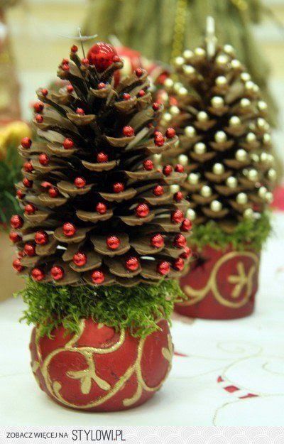 72 Décorations de Noël à Faire Soi-Même Avec Des Pommes de Pins 14