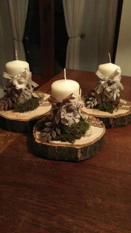 29 Centres de tables de Noël à faire avec des rondins de bois 19 29 Centres de tables de Noël à faire avec des rondins de bois 19