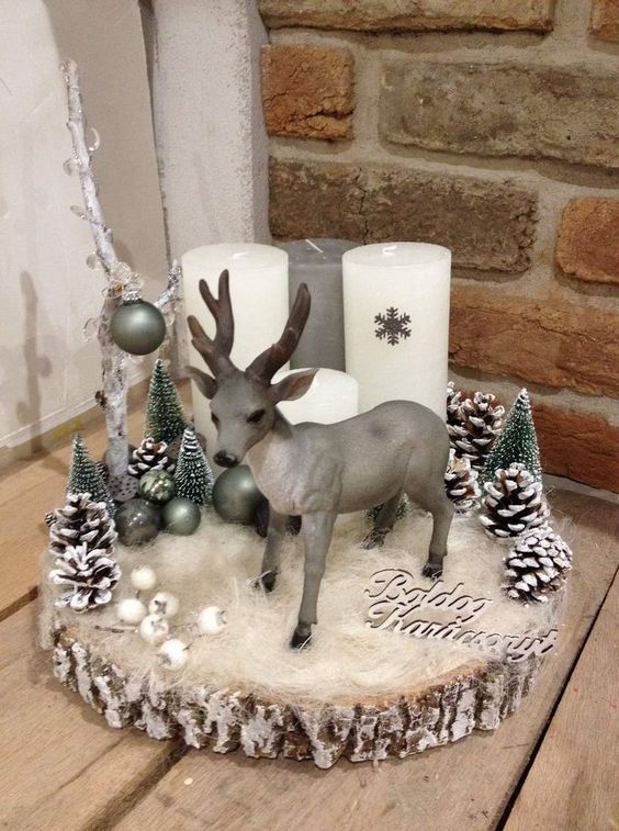 29 Centres de tables de Noël à faire avec des rondins de bois 22 29 Centres de tables de Noël à faire avec des rondins de bois 22
