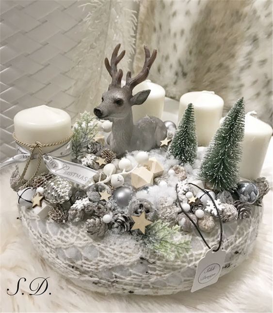 29 Centres de tables de Noël à faire avec des rondins de bois 28 29 Centres de tables de Noël à faire avec des rondins de bois 28