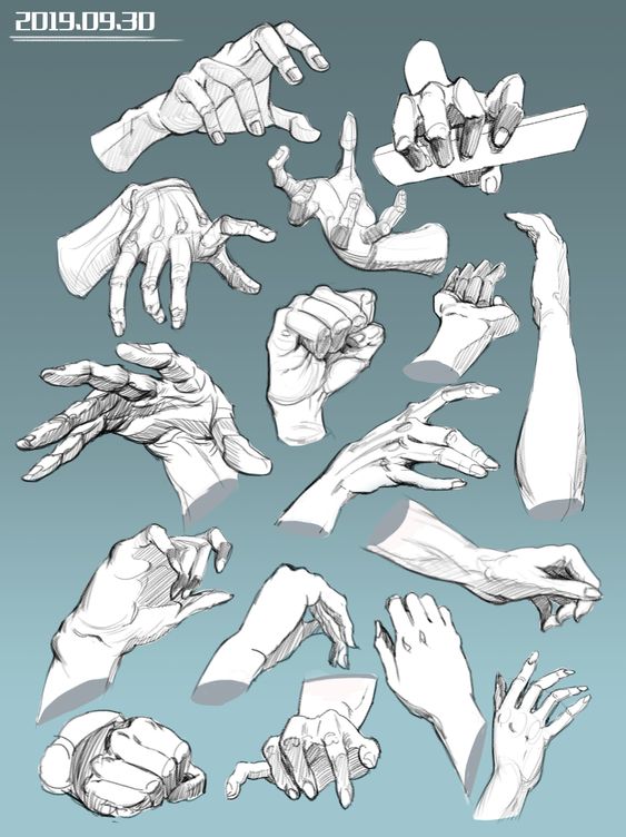 100 Top idées pour apprendre à dessiner une main 2