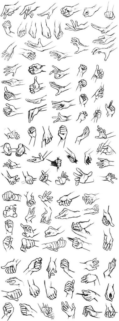 100 Top idées pour apprendre à dessiner une main 16