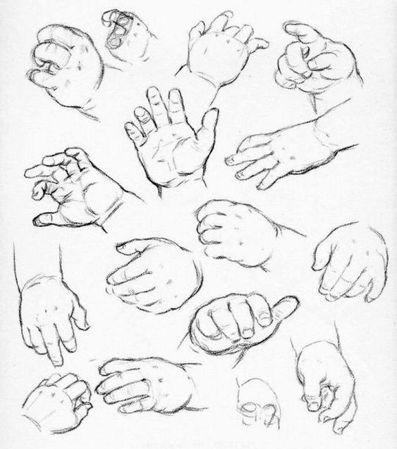 100 Top idées pour apprendre à dessiner une main 19