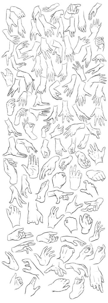 100 Top idées pour apprendre à dessiner une main 64