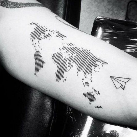 50 top idées de tatouages mappemonde 11