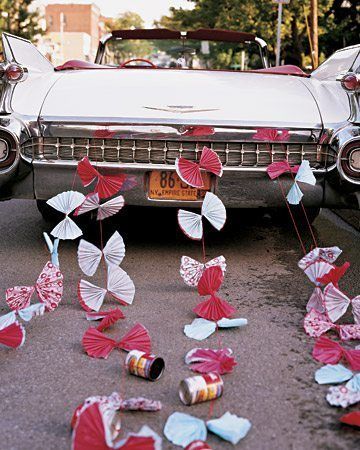 43 idées de décorations de voitures de mariage 15