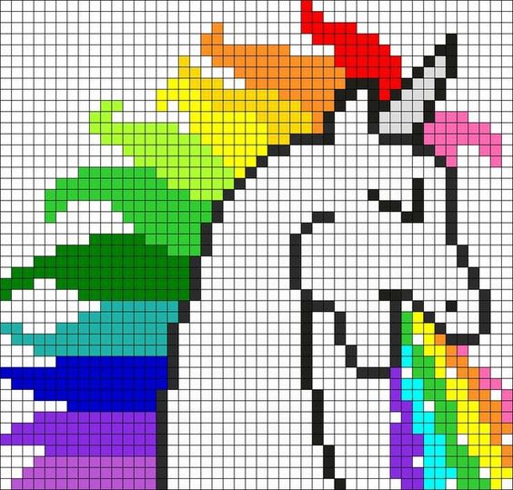 50 Top Idées de Pixel Art Licorne 25