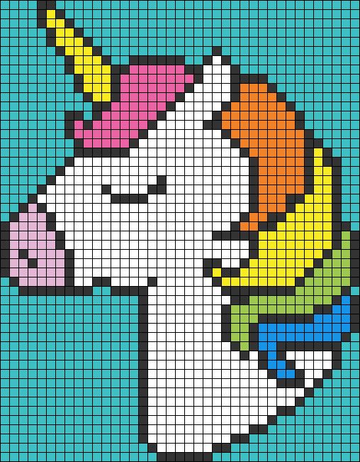 50 Top Idées de Pixel Art Licorne 27
