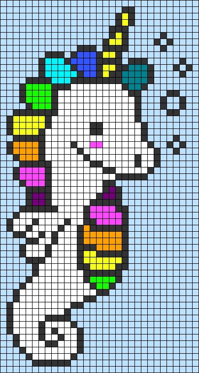 50 Top Idées de Pixel Art Licorne 28