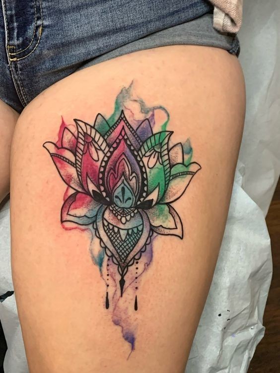 50 top idées de tatouages fleur de lotus 28