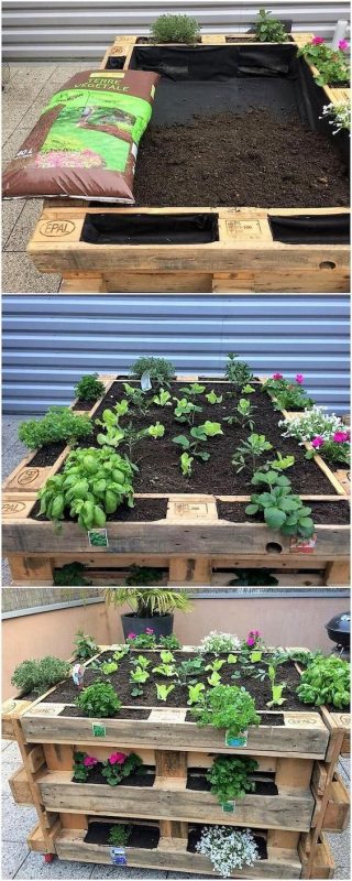 28 idées pour fabriquer une jardinière en palettes 1