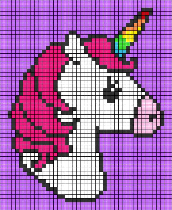50 Top Idées de Pixel Art Licorne 33
