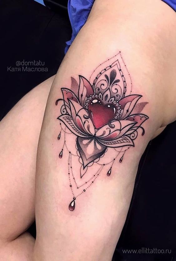 50 top idées de tatouages fleur de lotus 33