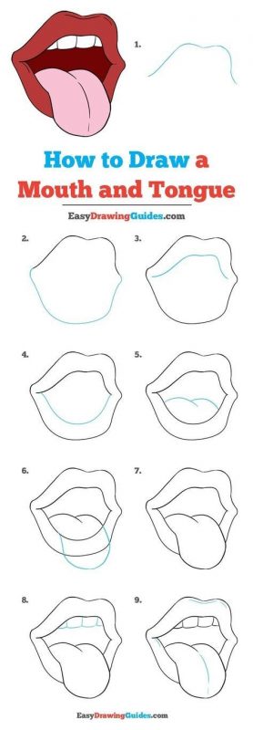 42 top idées & tutos de dessin de bouche : pour apprendre à dessiner des bouches 37