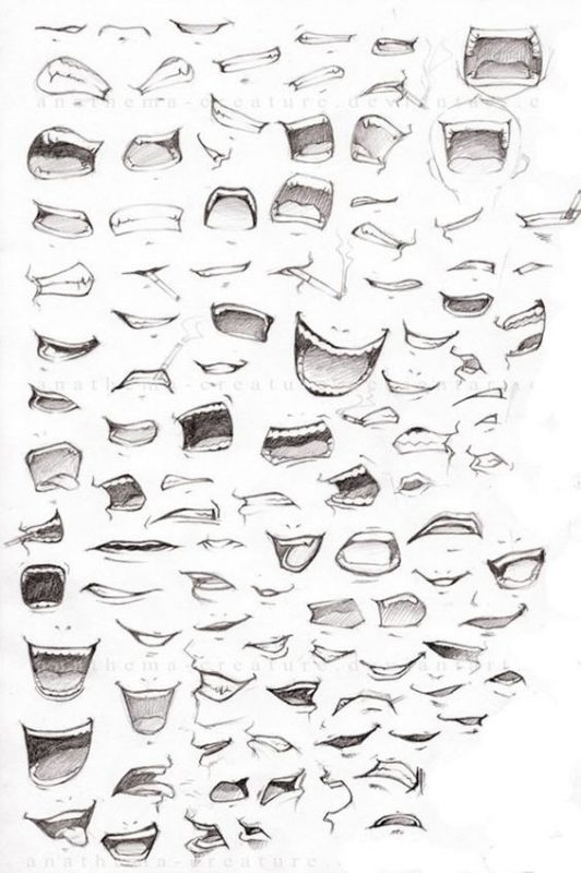 42 top idées & tutos de dessin de bouche : pour apprendre à dessiner des bouches 29