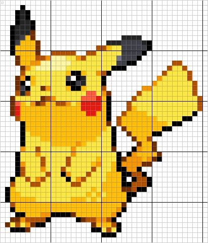 38 top idées de pixel art Pikachu 11