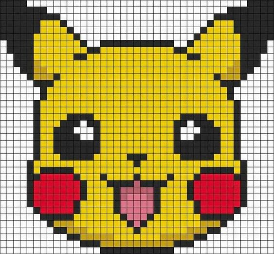 38 top idées de pixel art Pikachu 12