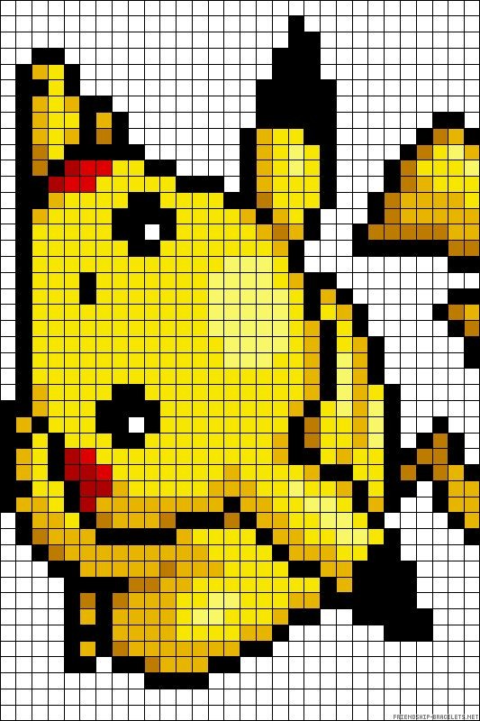 38 top idées de pixel art Pikachu 15