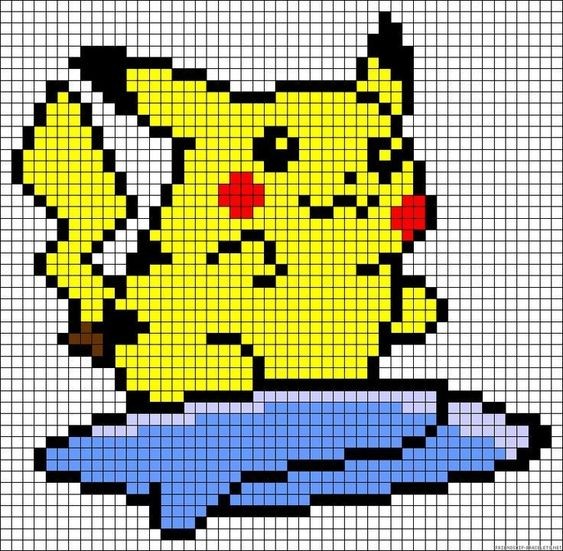 38 top idées de pixel art Pikachu 16