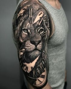 36 idées de tatouages têtes de lion et leurs significations 50