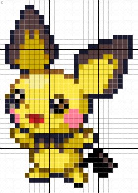 38 top idées de pixel art Pikachu 17