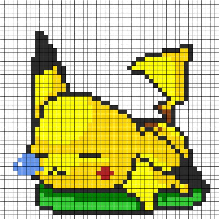 38 top idées de pixel art Pikachu 2
